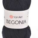 YarnArt Begonia 100% Cotton, Pure Premium Soft Cotton for Knitting Crochet and Amigurumi, Shiny Colors 1.76 Oz (50g) / 185 Yrds (169m) (999)