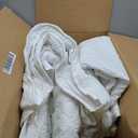 EVENHUG Oversized King Quilt California King Size Lightweight Bedding Set Reversible Bedspread Coverlets for All Seasons 3 Piece (White 120"x120")