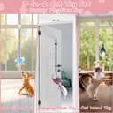 3-in-1 Interactive Bird Simulation Cat Wand Toys Set, Cat Hanging Door Toy, Include Detachable 5PCS Replacements Feather Toys and 2 Types Door Hanging String