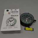 Retro Analog Alarm Clock with Night Light, Battery Operated, Easy to Set - Ascending Alarm, Snooze, Simple Round Metal Design for Bedroom, Desk, Bedside, Travel, Kids, Adults, Heavy Sleepers (Black)