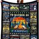 Camping Blanket Gift for Men or Woman,Camping Stuff Camping Lovers thorw Blankets for Camper Outdoor,Gifts for Campers on Birthday Christmas Thanksgiving 50"x40"