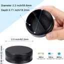 Pill Box 2 Compartment Pill Case - Portable Metal Travel Pill Container for Pocket or Purse, Waterproof Pill Organizer Holder for Medicine Vitamin Fish Oil and Supplements