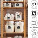 Plastic Basket Label Clip, Bin Clip Labels on Baskets Pantry Storage Box Clip Label Include 20 Pieces Label Bins Clip + 2 White Chalk Makers, Label Holder Set for Kitchen Office Home Organization