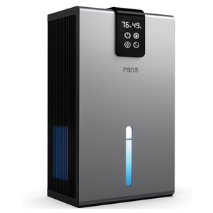 Dehumidifier, Dehumidifiers for Home, 98 OZ Water Tank, (1000 sq.ft) Quiet Dehumidifier for Basement Bedroom Bathroom with Humidity Display, Auto Shut Off, Relaxing 7 Color Ambient Light(Gray)