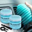 2 x ColorCoral 2Pack Car Cleaning Gel Universal Dust Cleaner for Car Vent Keyboard Cleaning Detailing Slime Putty Cleaning Kit Car Accessories, Gifts for Adults Men Women Kids Teens