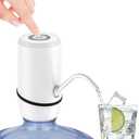 Water Dispenser, Electric Drinking Water Pump Automatic Portable Water Jug Pump for 5 Gallon Bottle - White
