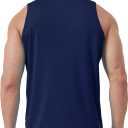 Men's UPF 50+ Tank Top Quick Dry Sleeveless Workout Muscle Shirt UV Protection Swimming Beach Summer T Shirts (Blue, L)