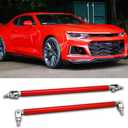 2PCS Front Bumper Lip Splitter Strut Rod 8''-11'' Adjustable Splitter Diffuser Strut Rods Tie Bars Compatible with Most Car Vehicles Dodge Challenger SRT,Camaro Toyota(Red)