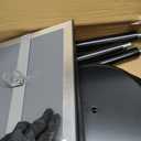 4Pack Sign Holder Stand-8.5x11 inch，Adjustable Sign Stands For Display，Heavy Duty Floor Standing Sign Holder Stand Aluminum for Retail Store，Museum，Volunteer Cctivities（Black）