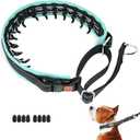 Mayerzon Martingale No Pull Collar for Small Medium Dogs, Patented Anti Pull Dog Collar with Buckle for Walking Training, with Neoprene Padding and Reflective Stitching, Adjustable(Teal Trim, S)