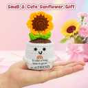 2 x MBL Friend Birthday Gifts for Women - Funny Cute Crochet Sunflower Easter Basket Stuffers Essentials Friendship Graduation Long Distance Gifts for Bestfriend Best Friend Female Work Bestie BFF