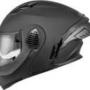Modular Motorcycle Helmets Full Face Flip up Street Bike Motorcycle Helmet for Unisex Adult Model-167 (Medium, Matte Black)