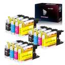 Wolfgray LC75 LC71 LC79 Ink Cartridges Compatible with Brother LC71CL LC-75 LC75XL LC75CL XL for MFC-J6510DW MFC-J6710DW MFC-J6910DW MFC-J280W MFC-J425W (3 Black, 3 Cyan, 3 Magenta, 3 Yellow) 12 Pack