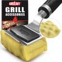 GRILLART Grill Brush Bristle Free Safe Steam Cleaning Tool, Replaceable Head for Any Grate Type - 17â€ Long Handle w/One-Fit-All Scraper - BBQ Accessories Cleaner for Outdoor Grill - Gifts for Men/Dad