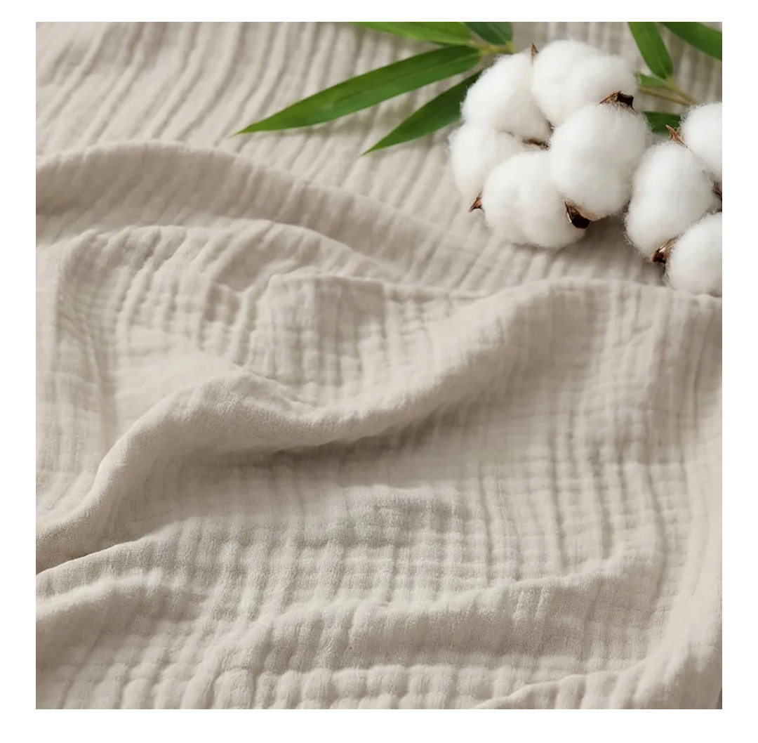 Bedsure Cooling Muslin Blanket King Size for Bed, Summer Gauze Blanket for Adults, 55% Rayon Derived from Bamboo & 45% Cotton, Breathable Lightweight Soft for Hot Sleepers, Linen Beige, 104x90 Inches