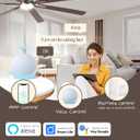 84 Inch Outdoor Ceiling Fans with Lights,Smart Ceiling Fan with Alexa APP Remote Control and 7 Bronze Blades,6 Speed,Dimmable,Slient DC Motor Large Indoor fan for Living Room,Bedroom