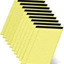 10 Pack Yellow Legal Pads 5x8 Small Note Pads, Writing Pads for Work, College Ruled Perforated Memo Pad, Desk Notepad with Study Backboard, 30 Sheets Per Pad, 5x8 Legal Pad for Office/School/Home