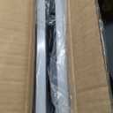 Babelio 34" Tall No Bottom Bar Baby Gate for Stairs, Safety Pet Gates with Large Walk Thru Door, 29.7-46.5" Hardware Mount Dog Gate for The House and Doorways, White