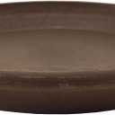 PSW Pot Collection AP25C 10-inch Plastic/Stone/Wood Composite Plant Saucer Drip Tray No Drainage Hole (Drillable), Indoor/Outer Water Tray, Chocolate