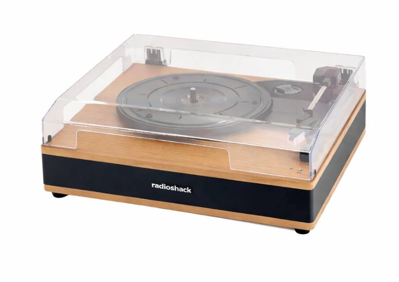 RadioShack - Retro Turntable - 3-Speed Vinyl Player with Bluetooth, RCA/AUX Ports, Dual Speakers, Model 4001797