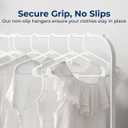 SereneLife Premium 10 Pack Plastic Hangers, Lightweight, Durable, Space Saving Clothes Organizers, Suitable for Shirts, Sweaters, Hoodies, Dresses, Kids Clothes, Good for Home Organization (White)
