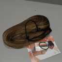 SEIKEA Clip in Ponytail Extension Wrap Around Straight Hair for Women (28", Brown/Ash Blonde Mix)