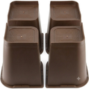 Bed Risers, Furniture Bed Risers 8 inch Heavy Duty L Shaped Table Leg Extension Risers, Elephant Feet Chair Sofa Couches Desk Risers, Set of 4, Brown
