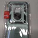 Janmitta Case Compatible with Google Pixel 9/9 Pro Built in Slide Camera Lens Cover+Screen Protector+Finger Ring Holder Kickstand,Heavy Duty Shockproof Full Body Protective Phone Cover,Dark Green