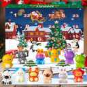 2025 Christmas Advent Calendar, Slow Rising Squishy Toys 24 Days Countdown Calendar Soft Cute Stress Relief Toys for Kids Girls Boys Teens Rewards Christmas Party Favor Gifts