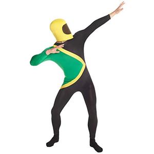 Morphsuits Men's Jamaican Fancy Dress Costume-Size 165 to 180cm, Black/Green/Yellow, Size: Large Morphsuits Men's Jamaican Fancy Dress Costume-Size 165 to 180cm, Black/Green/Yellow, Size: Large