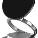 360 Vacuum Magnetic Phone Holder, Magnetic Suction Phone Mount for MagSafe Case, Hands-Free Suction Cup Phone Holder for Gym/Mirror/Shower/Smooth Surface, Compatible with iPhone 16 15 Black