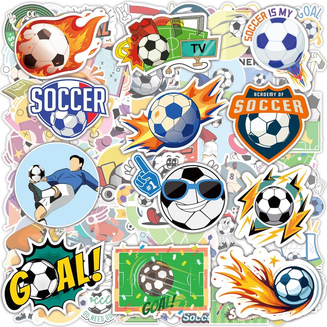 5 x Soccer Party Favors - 100 PCS Soccer Stickers for Kids | 2026 World Game Cup Merchandise Gifts Activities Birthday Toys Games Crafts for Goodie Bags Gift Bags