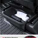 for Tesla Rear Trash Can Model Y Juniper Accessories 2025 2026 Center Console Organizer with Anti-Slip Lid Cover Model Y Floor Storage Box Garbage Bin Silicone Backseat Storage Box Black