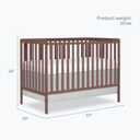 Dream On Me Synergy 5 in 1 Convertible Crib in Baltic Amber, Greenguard Gold and BSA Certified, Converts from A Baby Crib to A Toddler Bed, A Daybed and Full-Size Bed