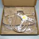 Straw Tote Bag for Women, Large Summer Beach Bag with Polka Dot Scarf & Plumeria Flower (Brown)