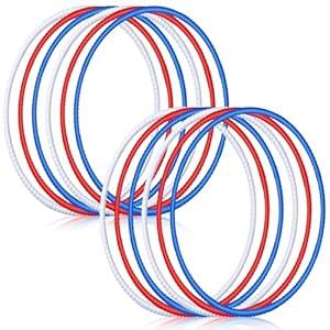 Sratte 12 Pcs Toy Hoop for Kid Detachable Adjustable Toy Hoop Colored Hoop Exercise Ring Plastic Circle for Kid Teen Gymnastics Dog Agility Equipment, Require Self Assembly(White, Blue, Red, 28 Inch) Sratte 12 Pcs Toy Hoop for Kid Detachable Adjustable Toy Hoop Colored Hoop Exercise Ring Plastic Circle for Kid Teen Gymnastics Dog Agility Equipment, Require Self Assembly(White, Blue, Red, 28 Inch)