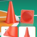 GHB Soccer Cones 7" 9" of 12 24 Pack Disc Soccer Sport Cones Training Field Marker Agility Cones for Basketball, Coaching, Practice Equipment Includes Drills Guide