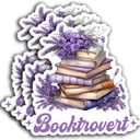 2 x (3pcs) Booktrovert Sticker,Reading Book Lovers, Bookish Reading Stickers, Decorate Waterproof Vinyl Water Bottle Tumbler Phone Laptops Sticker Gifts 3x3 Inch