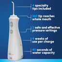 Waterpik Cordless Pearl Rechargeable Portable Water Flosser for Teeth, Gums, Braces Care and Travel, Extra Quiet, 4 Flossing Tips - ADA Accepted, WF-13 White