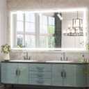 TETOTE 48 x 24 Bathroom LED Mirror Bedroom LED Mirror Bathroom Mirror with Lights Home Decor Vanity Makeup Mirror Dimmable Anti-Fog Wall Mounted Birthday Gift Wedding Gift