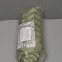 Whale Flotilla Flannel Fleece King Size Bed Blanket, Lightweight Breathable Soft Bedspread Plush Fluffy Coverlet Chevron Design Decorative Blanket for All Season, 90x104 Inch, Olive Green