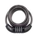 Master Lock Black Set Your Own Combination Bike Lock, Metal Cable Lock has a Weather Resistant Vinyl Coating for Outdoor Equipment, Bicycles, 6 Feet Long, 8114D