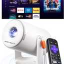 Aurzen Roku TV E1R Smart Portable Mini Projector with WiFi and Bluetooth