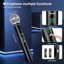 Wireless UHF Microphone System,W/2 Handhelds,Auto Scan,2x50 UHF Frequencies,200ft Range,Dynamic Microphone for Singing,Karaoke,Church