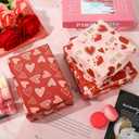 12 Sheet Vintage Valentine's Day Wrapping Paper Red Pink Heart Gift Wrap Art Paper for Wedding Anniversary Birthday Mother's Day, Folded Flat, 19.7 x 27.6 Inch