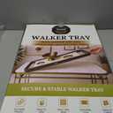 Walker Tray for Folding Walker with Cup Holders, Non-Slip Mat & Bag - Adjustable Universal Plastic Food Table for Seniors - Detachable Guardian Accessories - Removable Walker Trays for rolling walker