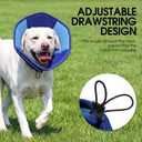 Dog Cone - Soft Cone for Dogs to Stop Licking, Pet E-Collar Alternative After Surgery, Adjustable Pet Recovery Collar for Wound Healing, Dark Blue Small