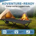 Ultralight Camping Cot for Adults, 120kg Sleeping Support Camping Bed, Easy Setup, Foldable and Portable for Backpacking, Hiking and Travel, 190X63X43cm