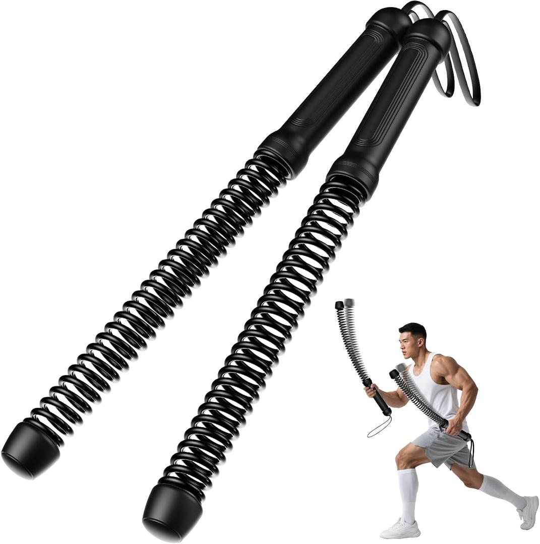 Weighted Ropeless Battle Ropes, Portable Cordless Workout Ropes for Home Gym, Steel Resistance Training Rope Set for HIIT, Strength Training, Cardio and Full Body Fitness