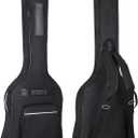 LETSROCK Bass Guitar Case, Bass Guitar Gig Bag 0.35 Inch Waterproof Thick Padding Backpack Soft Electric Bass Guitar Bag Dual Adjustable Shoulder Strap Pocket & Back Hanger Loop Black